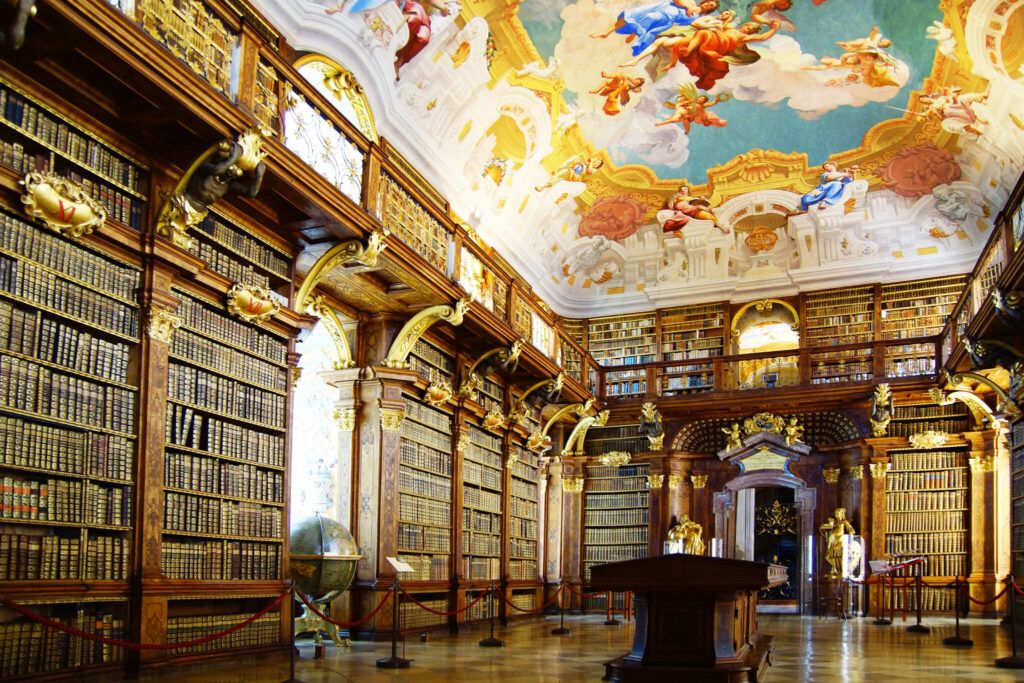 Biblioteket i benediktinerklosteret i Melk